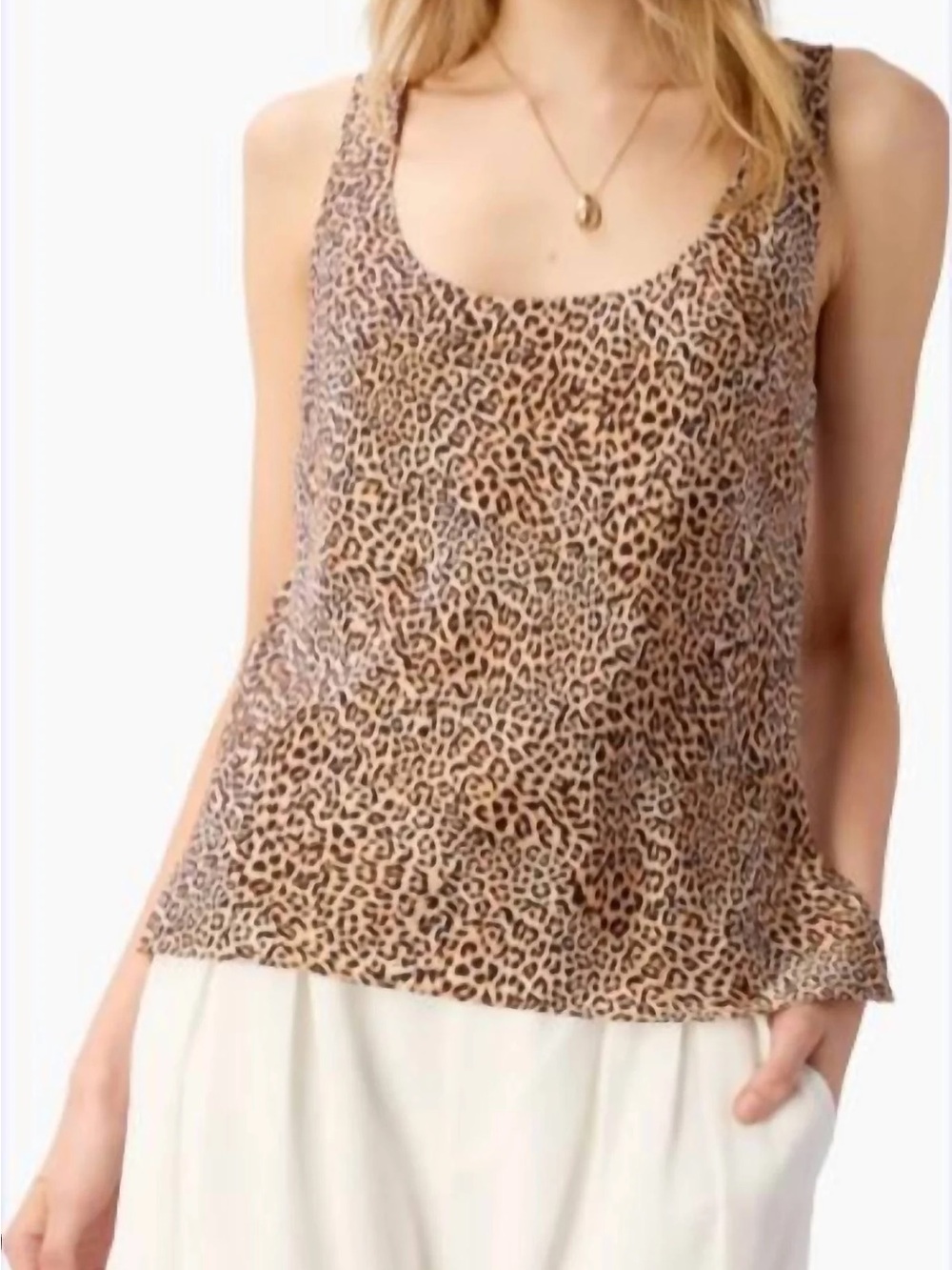 NWT CAMI NYC 100% Silk Leopard Print Blouse